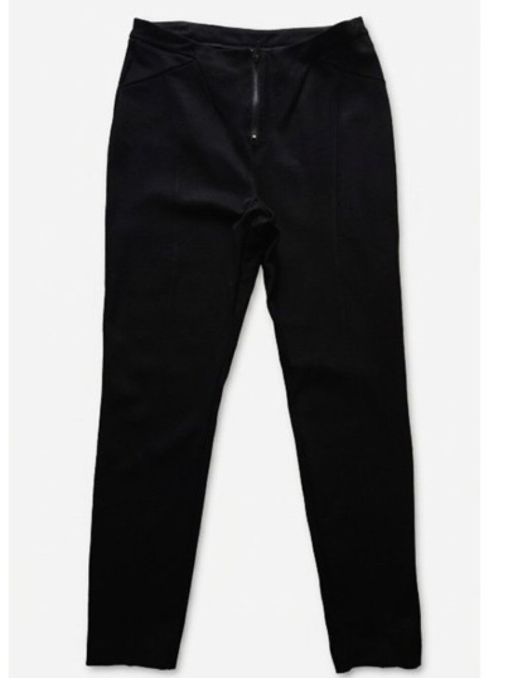 Donna Karan New York Black Stretch Straight Leg Pants M Zip